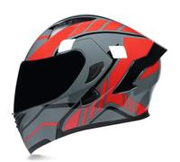 Adult Flip up Motorcycle Helmet with Dual lens All season Lightweight Full face Helmets with Wind Protection System for Scooter Riding Street Bikes