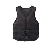 Adult Float Jacket with Adjustable Belt and Zipper, Float Jacket for Kayaking, Surfing, Paddle Boating, Fishing, Skiing, Calm Inland Waters(black,XL)