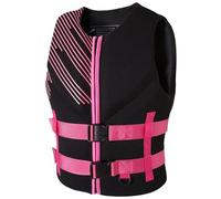 Adult Float Jacket with Zipper and Adjustable Belt, Float Jacket for Fishing Surfing Kayaking Sailing Boating(Pink,L)