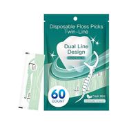 Adult Floss - Double Floss for Complete Cleaning | Hygiene with Appliance Ideal for Home Travel Office and Family