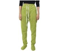 Adult Footed Sweatpants,Extremely Soft and Warm Footing Pajama Pants Sleepwear Solid Pajamas Drawstring Elastic Waisted Trousers with Fleece Lined Green