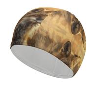 Adult Fox in Field Swim Cap Unisex High Elasticity Swimming Cap Non-Slip Recreational Training Cap Suitable for Long Short Thick Curly Hair African Dreadlocks