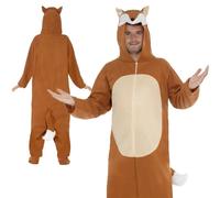 Large Brown Men's Fox Costume - fox costume mens adult fancy dress party animals one outfit smiffys all hood serious ladies adults