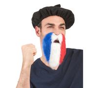 Adult French tricolor supporter beard