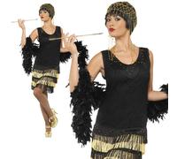 1920's Fringed Flapper Costume Ladies Fancy Dress Outfit