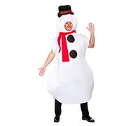 Adult Funny Snowman Fancy Dress Costume - One Size