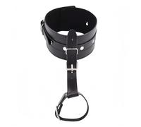 Adult Games Fetish BDSM Leather Thumb Toes Bondage Cuffs Hand Foot Restraint The Heart of The Foot Slave Femdom Sex Toys Black One Size