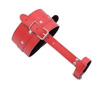 Adult Games Fetish BDSM Leather Thumb Toes Bondage Cuffs Hand Foot Restraint The Heart of The Foot Slave Femdom Sex Toys Red One Size