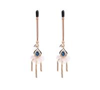 Adult Games Nipple Clamps for Women Non Piercing Beginner Adjustable Nipple Clips Flirting Breast Clip Sex Slaves BDSM Adult Toy Sex Toys for Women Couples White One Size
