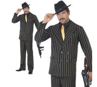 Smiffys Gold Pinstripe Gangster Costume