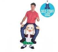 Adult German Beer Wench Piggyback Costume Oktoberfest Dirndl Ride On Fancy Dress
