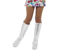 Adult GoGo Boot Covers 60s 70s 80s Icon Disco Fancy Dress Accessory