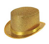Bristol Novelty Top Hat - Adult Gold Lurex with Satin Band BH467