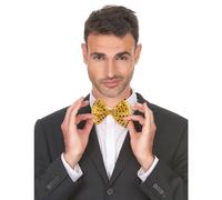 Adult gold sequin bow tie