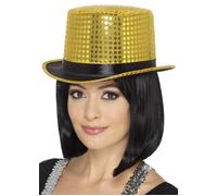 Adult Gold Sequin Sparkle Top Hat