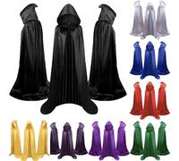 Adult Gothic Cloak Men Women Wizard Hooded Robe Full Length Hooded Cape Unisex Renaissance Cloak Shawl Lace Up Retro Knight Halloween Costume Vintage Steampunk Poncho Accessory Props