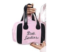 Adult Grease Deluxe Pink Ladies Jacket & Name Badges Fancy Dress Costume