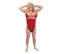Bristol Novelty AC797 All-In-One hairy Mary Costume | Unisex | Red Lifeguard, mens, Medium