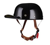 Adult Half Helmet Motorcycle Helmet ECE Certified ABS Material Baseball Cap Style Open Face Helmet Jet Scooter Helmet Cruiser Electric Scooter Moped Men and Women D,L=59-60CM