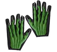 Adult Halloween 3D Green Witch Gloves Fancy Dress Accessory