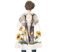 Adult Halloween Capes Vampire Cape Witch Cloak Wizard Robe for Women Men | Superhero Cape Reversible Cloak Elephant And Sunflower Dress Up Capes for Halloween Cosplay Costumes