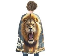 Adult Halloween Capes Vampire Cape Witch Cloak Wizard Robe for Women Men | Superhero Cape Reversible Cloak Angry Roaring Lion Dress Up Capes for Halloween Cosplay Costumes