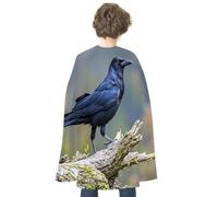Adult Halloween Capes Vampire Cape Witch Cloak Wizard Robe for Women Men | Superhero Cape Reversible Cloak Black Crow Birds Dress Up Capes for Halloween Cosplay Costumes