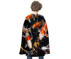 Adult Halloween Capes Vampire Cape Witch Cloak Wizard Robe for Women Men | Superhero Cape Reversible Cloak Japan Fancy Koi Carp Fishes Dress Up Capes for Halloween Cosplay Costumes