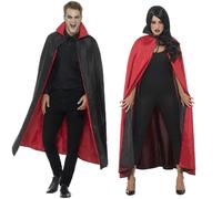 Adult Halloween Fancy Dress Satin Look Reversible Vampire Cape Cloak by Smiffys