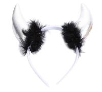 Adult Halloween Headband Devil Ox Decor Short Horn Hair Hoop Cosplay Costume Masquerade Party Headpiece Devil Horn Headband Floral Decor Adult Headbands Pack Sheep Size Goat