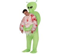 Adult Halloween Inflatable Alien Dismembered Fancy Dress Costume & compressor fg