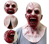 Adult Halloween Mask,Scary Mask Realistic Masks Full Head Rubber Latex Horror Pig Cool Smart Cover Face Costumes For Men Adults Mens Party Afraid Terrible Blood Red (002 Tearable,One Size)