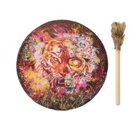 Adult Hand Drum Shamanic Hand Drum - PU Leather Hand Shamanic Drum | Authentic Spiritual Sound Tool Vintage Shaman Accessory with Wooden Mallet for the