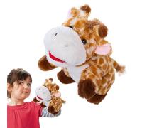 Adult Hand Puppet - 25cm Soft Plush Animal Puppet, Movable Mouth, Interactive Stories Storytelling Puppet, Educational and Entertainment Tool, Giraff Designs