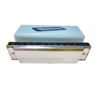 Adult Harmonica 10 Hole Blues Harmonica Musical Instruments For Beginner Professional Player(SLIVER)