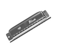 Adult Harmonica 12 Hole Blues Professional Performance Harmonica ABS Comb(B)