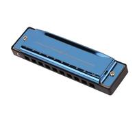 Adult Harmonica Professional 10 Hole C Tune Metal Harmonica Suitable For Adult Beginners(Blue)