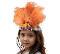 Adult Headpiece Women's Feather Party Dance Afternoon Tea Wedding Headband Alice Band Accessory (Gold, One Size)