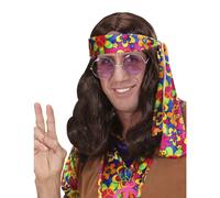 Mens 1970s Hippie Dude Wig