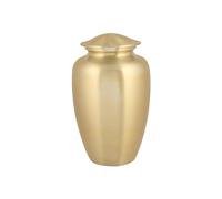 Adult Human Cremation Urns for Human Ashes, Metal Pewter Hand Painted Burial and Funeral Urn with Elegant Finish, Gold Urns - 10 Inch - Gold Plain