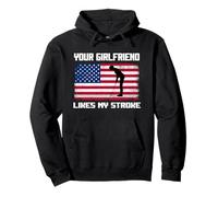 Adult Humor Golfer Your Girlfriend Likes My Stroke Funny Pullover Hoodie