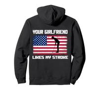 Adult Humor Golfer Your Girlfriend Likes My Stroke Funny Pullover Hoodie
