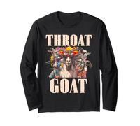 Adult Humor Throat Goat Joke Inappropriate Naughty Saying Long Sleeve T-Shirt
