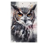 Adult Illustrated Jigsaw Puzzle, Owl Beauty Black Ink, 1000 PCS