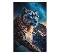 Adult Illustrated Jigsaw Puzzle, Snow Leopard Majesty -1, 1000 PCS