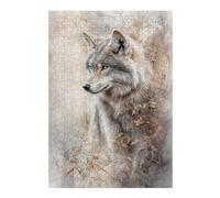 Adult Illustrated Jigsaw Puzzle, Wolf in The Wild, 300 PCS