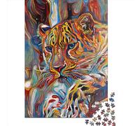 Adult Impossible Puzzles Abstract Leopard 1000 Piece Jigsaw Puzzles Wooden Jigsaw Puzzle For Adults 1000pcs (75x50cm)