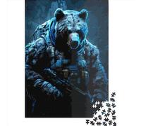 Adult Impossible Puzzles Bear Soldier 1000 Piece Jigsaw Puzzles Paper Jigsaw Puzzle For Adults 1000pcs (38x26cm)