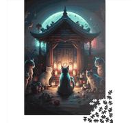 Adult Impossible Puzzles Cat Cherry Blossoms 1000 Piece Jigsaw Puzzles Paper Jigsaw Puzzle For Adults 1000pcs (38x26cm)