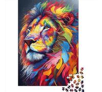 Adult Impossible Puzzles Colorful Lion Face Animal 2 1000 Piece Jigsaw Puzzles Paper Jigsaw Puzzle For Adults 1000pcs (38x26cm)